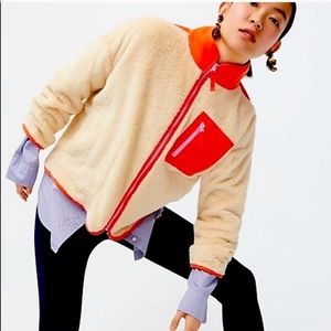 NWT J. Crew plush jacket sz L